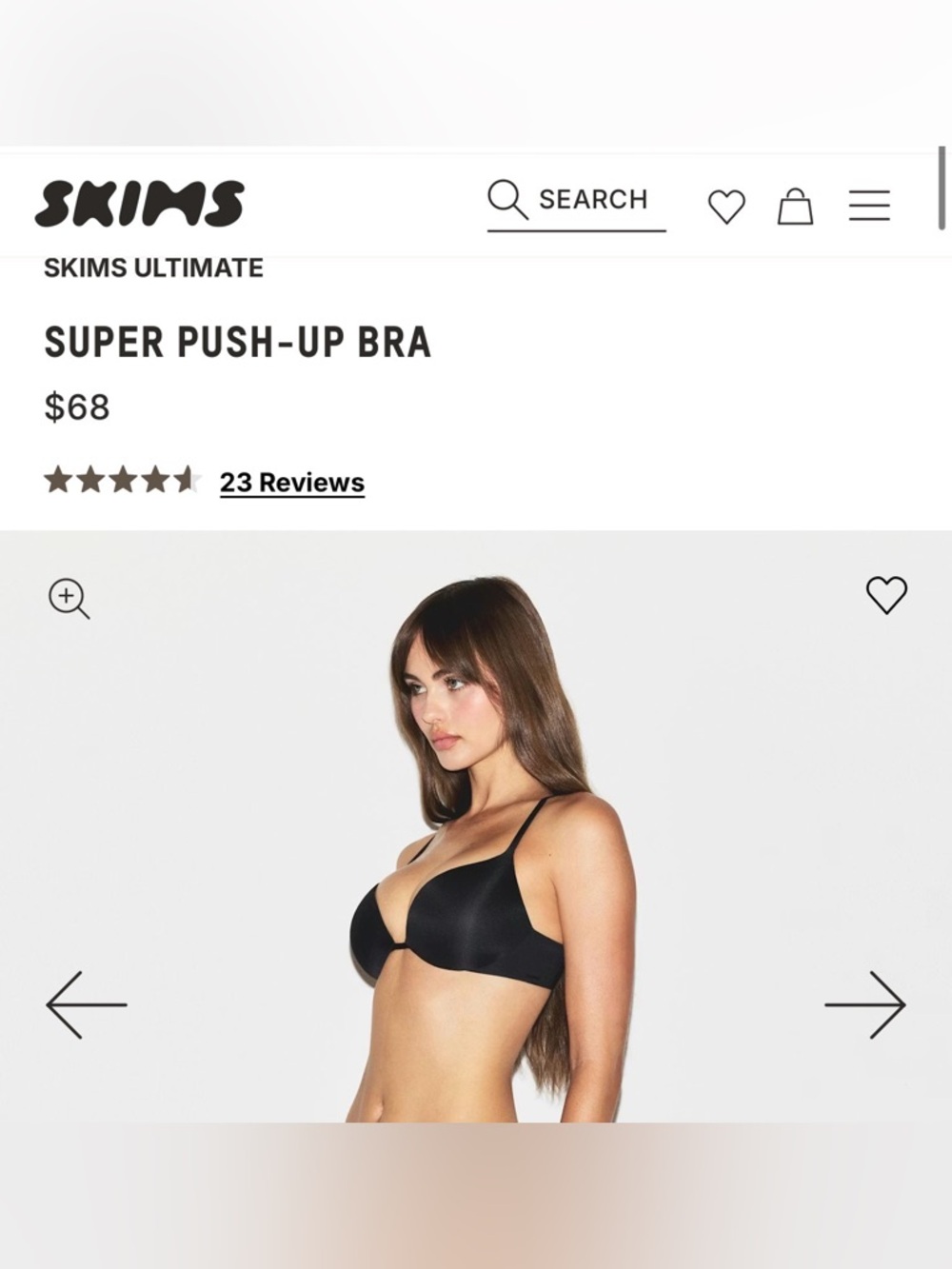 SKIMS Ultimate Plunge Push-Up Bra - Picture 3 of 7